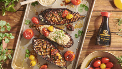 Aubergines grillées sauce tamarin