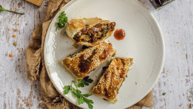 Feuilleté lentilles tomates séchées