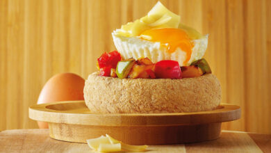 Œufs Bénédicte au Beaufort AOP poivron rôti