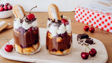 Verrines Forêt Noire biscuits à la cuillère Bonne Maman®