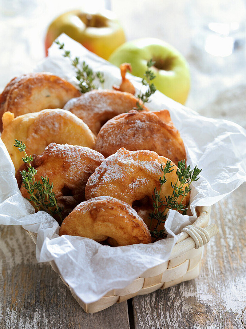 Beignets dorés pommes