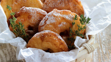 Beignets dorés pommes