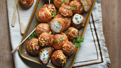 Gougères fourrées fromage frais