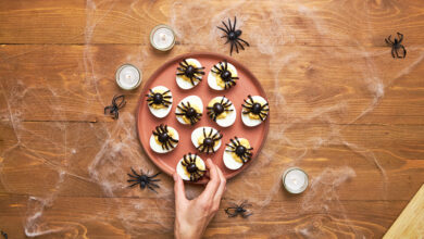 Œufs mimosa araignées