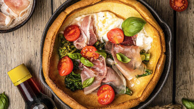 Pancakes hollandais Burrata Prosciutto