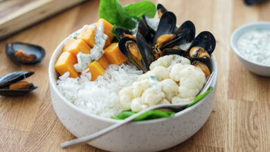 Poke bowl Moules de bouchot Baie du Mont-Saint-Michel