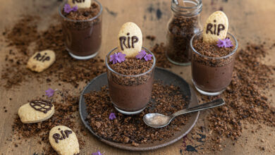 Verrines d’Halloween mousse au chocolat