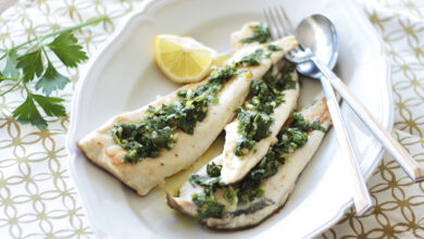 Carrelet doré gremolata