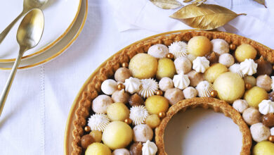 Couronne poire chocolat chantilly crème de marron