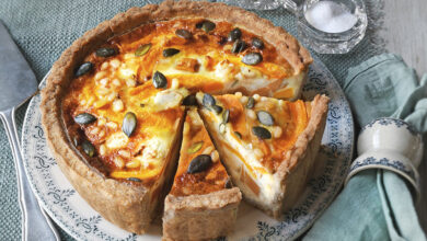 Flan potiron patate douce chèvre frais