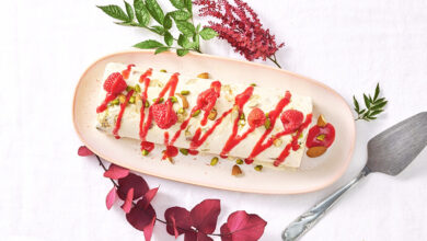 Nougat glacé framboises