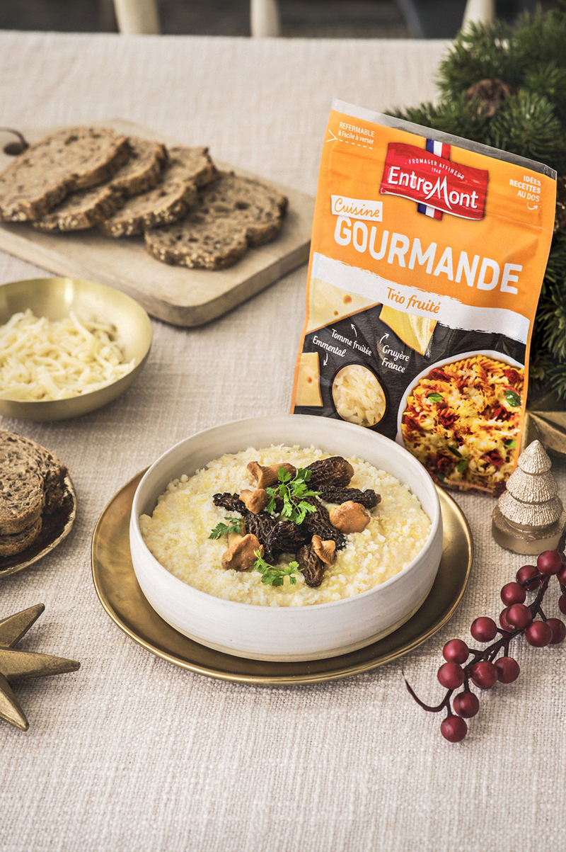 Polenta crémeuse champignons Cuisine Gourmande Entremont