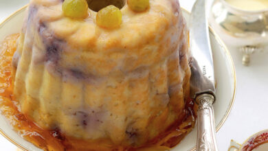 Pudding pommes raisins