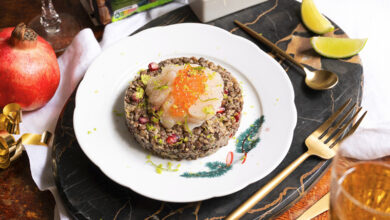 Tartare de Saint-Jacques lentilles vertes