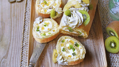 Biscuit roulé kiwis