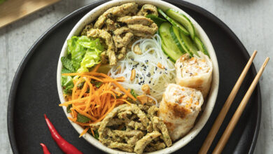 Bo bun émincés de veau Teriyaki