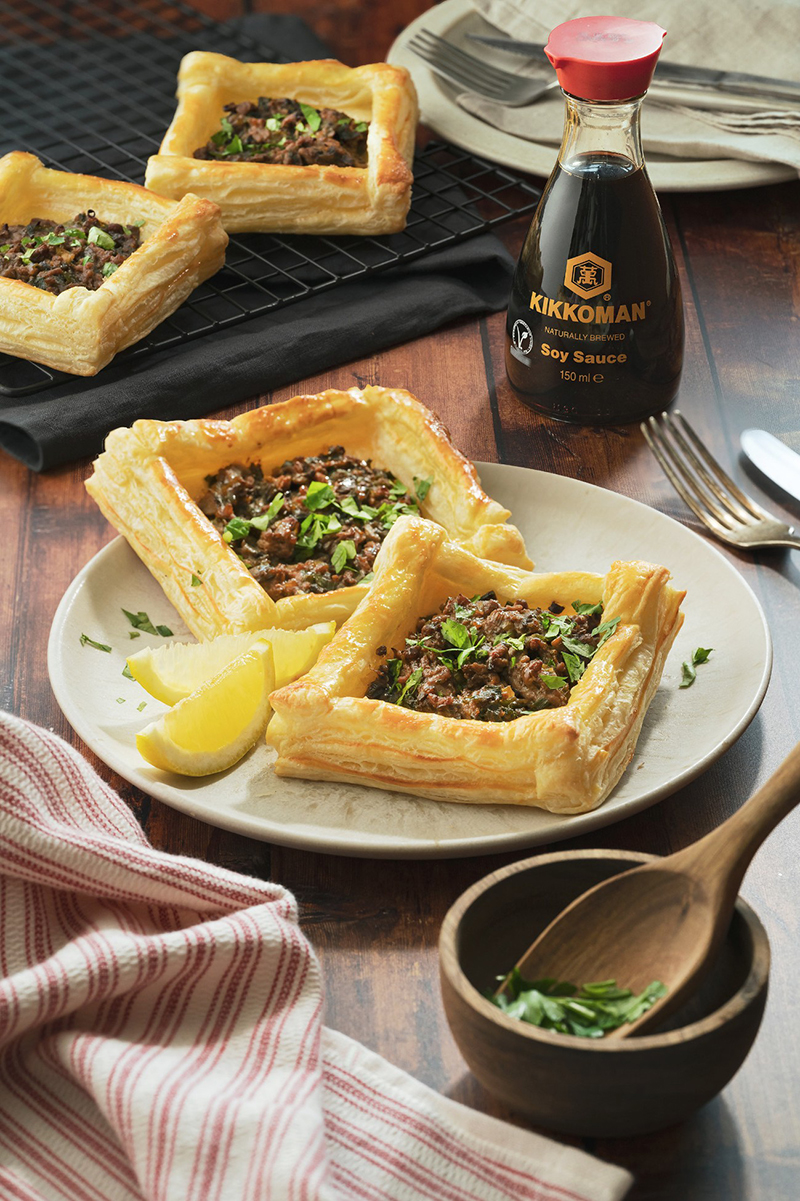 Mini quiches viande façon japonaise