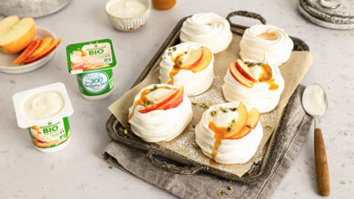 Pavlovas yaourt fruits jaunes