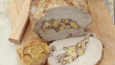 Rôti de porc farçi Pommes du Limousin AOP