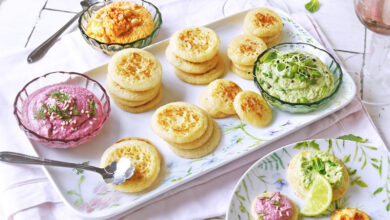 Blinis tartinades fromagères