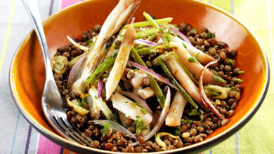 Couteaux salade de lentilles