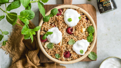 Crumble de fruits céréales complètes