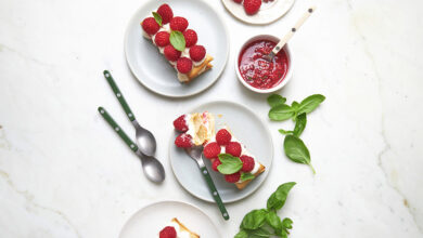 Millefeuillle framboise basilic facile