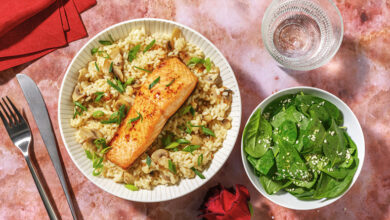 Saumon délicatement laqué épinards