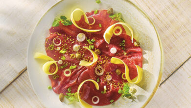 Carpaccio de bœuf Beaufort AOP à la japonaise