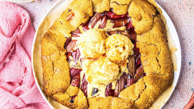 Tarte rustique rhubarbe