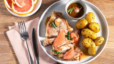 Côte de veau glacée Pamplemousse rose de Floride