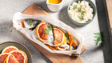 Dorade papillote Pamplemousse rose de Floride