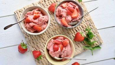 Glace aux fraises