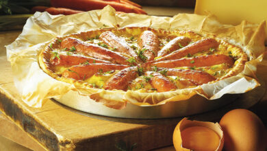 Tarte soleil Beaufort AOP carottes zéro déchet