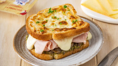 Croque Raclette mortadelle fromage à Raclette Entremont