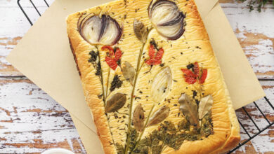 Focaccia fleurie chèvre frais Petit Billy