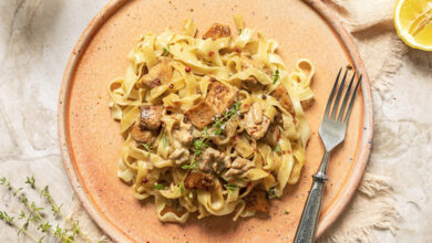 Tagliatelles à la truite sauce citronnée