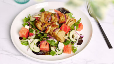 Brochettes végétales salade d’été