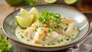 Cabillaud lait de coco citron vert