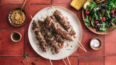 Brochettes foie de veau bacon