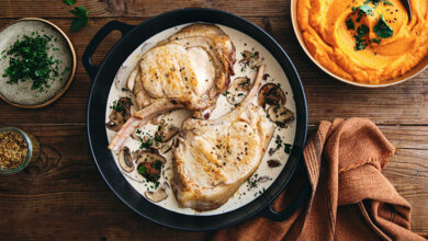 Côte de veau champignons