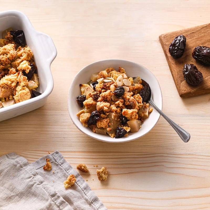 Crumble poires Pruneaux d’Agen IGP