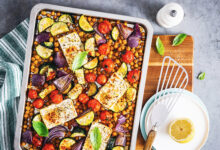 Feta rôtie légumes