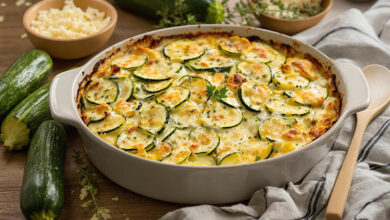 Gratin de courgettes béchamel à l’emmental