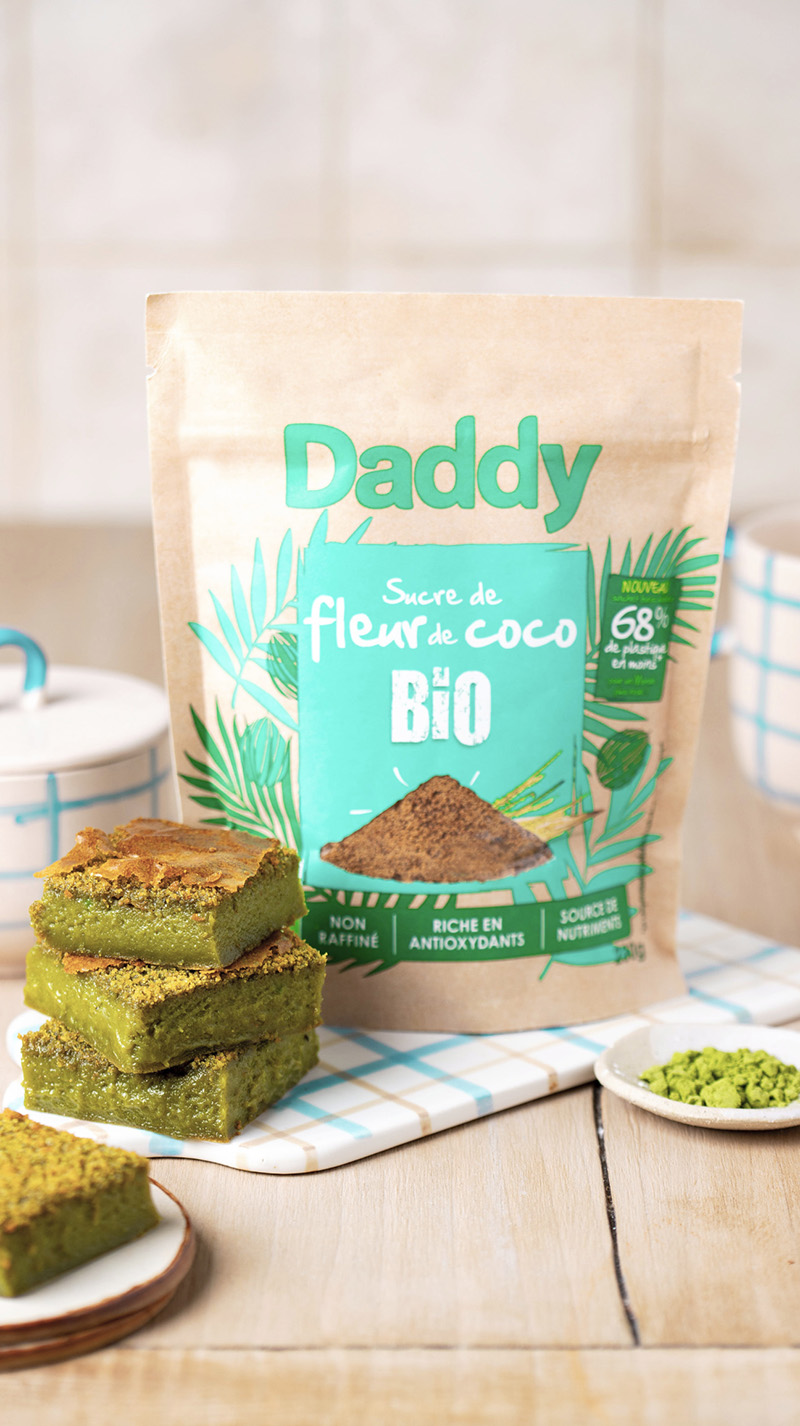 Mochi cake matcha sucre de fleurs de coco Daddy