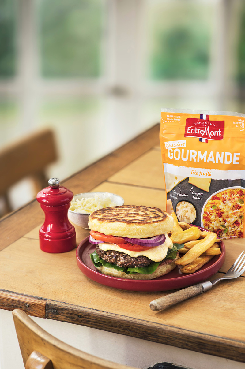 Pancake façon burger crème de Cuisine Gourmande Entremont