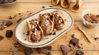 Pancakes façon tacos mousse au chocolat