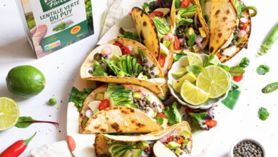 Tacos lentilles vertes du Puy