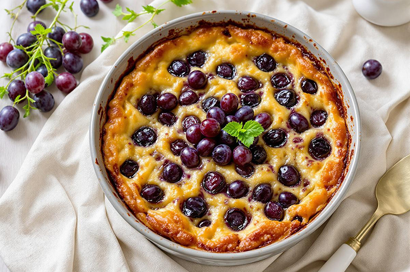 Clafoutis raisins noirs