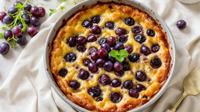 Clafoutis raisins noirs
